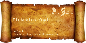 Mirkovics Zsolt névjegykártya